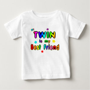 Camiseta Para Bebê O Melhor Amigo Gêmeo