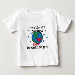 Camiseta Para Bebê O melhor babá pertence-me