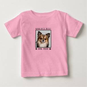 Camiseta Para Bebê O melhor cachorro do mundo, mamãe Paw, imprime fot