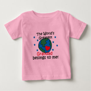 Camiseta Para Bebê O melhor Grandad pertence-me