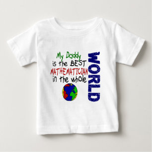 Camiseta Para Bebê O melhor matemático no mundo 2 (pai)