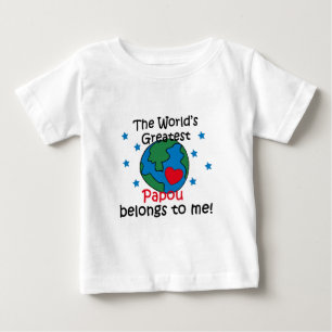 Camiseta Para Bebê O melhor Papou pertence-me