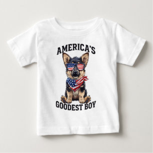 Camiseta Para Bebê O Melhor Pastor Americano