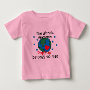 Camiseta Para Bebê O melhor PopPop pertence-me