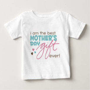 Camiseta Para Bebê O melhor presente do Dia de as mães nunca