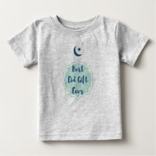 Camiseta Para Bebê O melhor t-shirt do bebê do presente de Eid nunca