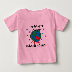 Camiseta Para Bebê O melhor YiaYia pertence-me