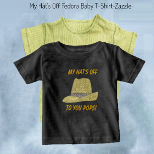 Camiseta Para Bebê O meu chapéu está fora da Fedora