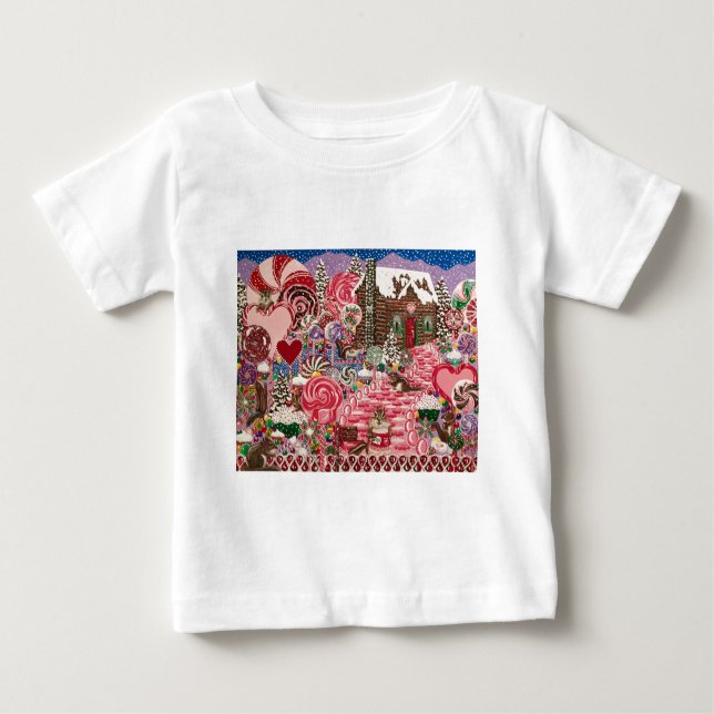 Camiseta Para Bebê O Mundo das Minerações de Elizabeth (Frente)