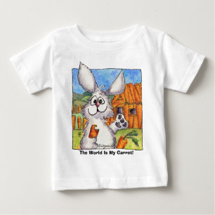 Camiseta Para Bebê O Mundo É Meu Cenoura!