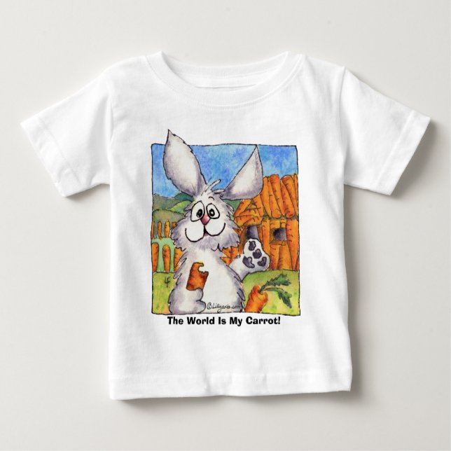 Camiseta Para Bebê O Mundo É Meu Cenoura! (Frente)