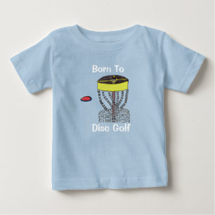 Camiseta Para Bebê O nascer ao t-shirt do bebê do golfe do disco