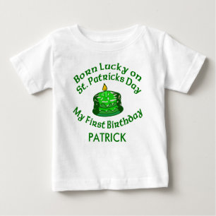 Camiseta Para Bebê O nascer do bebê no dia do St. Patricks