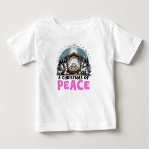 Camiseta Para Bebê O Nascimento de Cristo: Um Natal de Paz