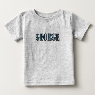 Camiseta Para Bebê "O Nome Azul Dimensional de George"