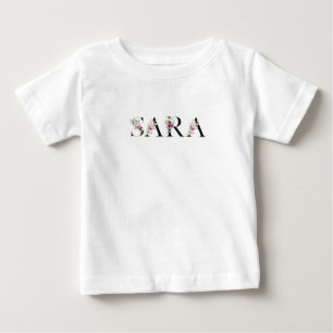 Camiseta Para Bebê O nome é Sara. Meu nome é Sara.