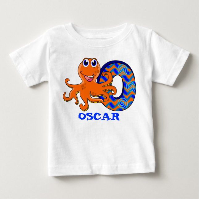 Camiseta Para Bebê O Octopus (Frente)