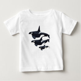 Camiseta Para Bebê O.orca-fond transparent