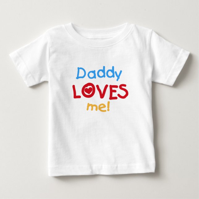Camiseta Para Bebê O pai ama-me (Frente)