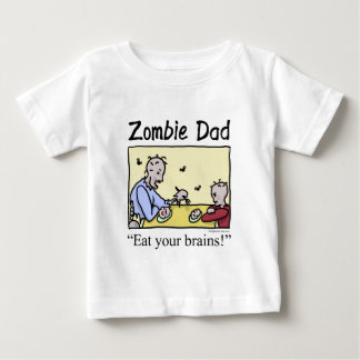Camiseta Para Bebê O pai do zombi, come seus cérebros