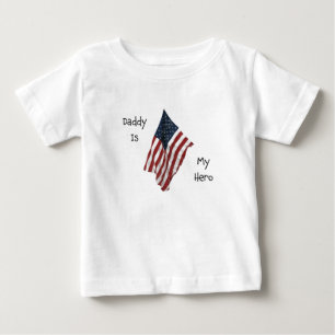 Camiseta Para Bebê o pai é meu herói