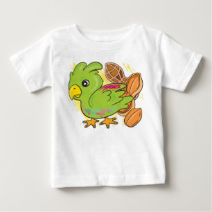 Camiseta Para Bebê O Papagaio Verde
