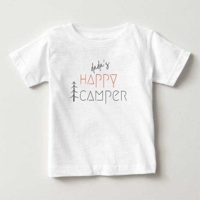 Camiseta Para Bebê o papai está feliz. Baby T-Shirt (Frente)
