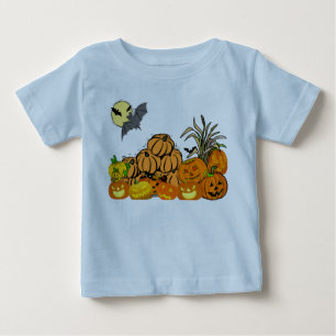 Camiseta Para Bebê O Patch da Abóbora -