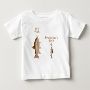 Camiseta Para Bebê O peixe do meu avô