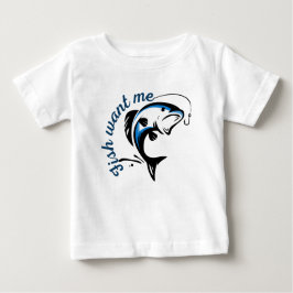 Camiseta Para Bebê O Peixe Me Quer