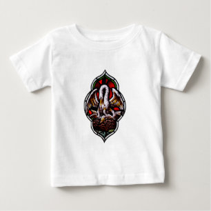 Camiseta Para Bebê O Pelicano em Sua Piedade Símbolo Eucarístico