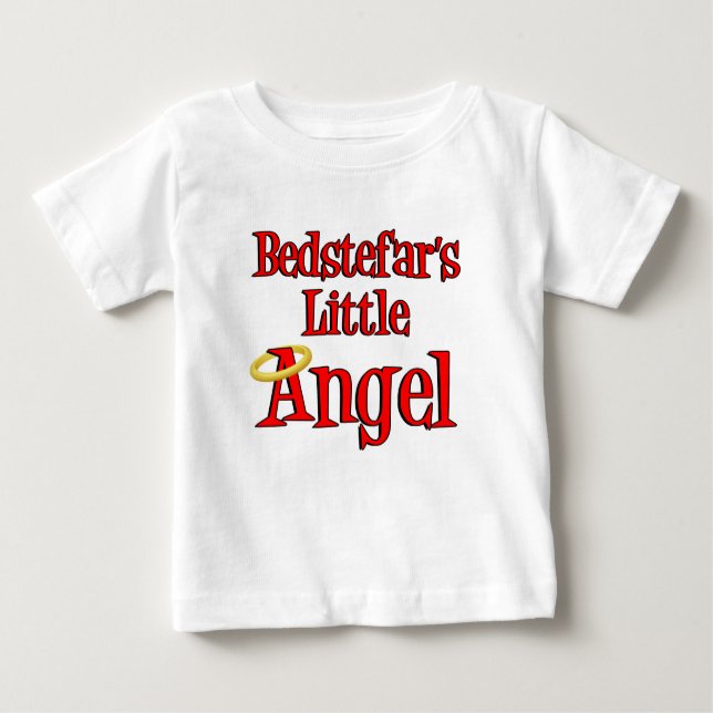 Camiseta Para Bebê O pequeno anjo de Bedstefar (Frente)