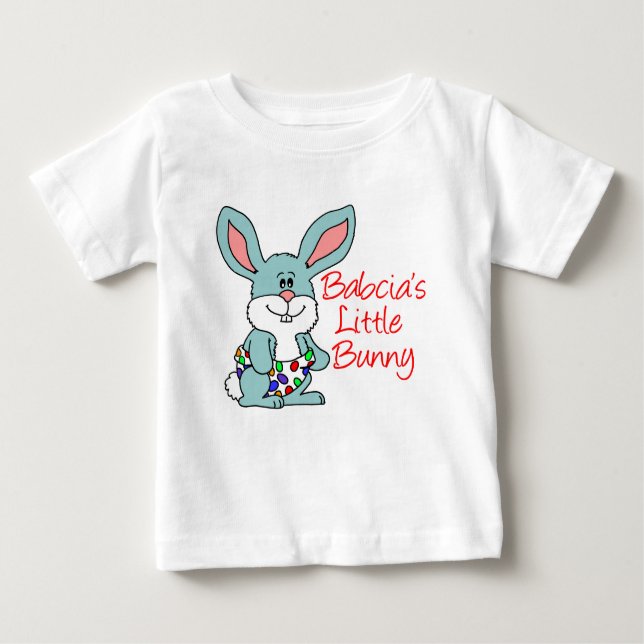 Camiseta Para Bebê O Pequeno Coelhinho de Babcia (Frente)