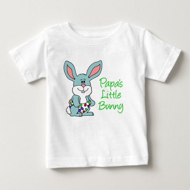 Camiseta Para Bebê O Pequeno Coelhinho do Papa (Frente)