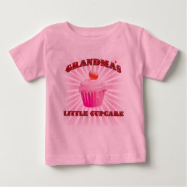 Camiseta Para Bebê O pequeno Cupcake da vovó