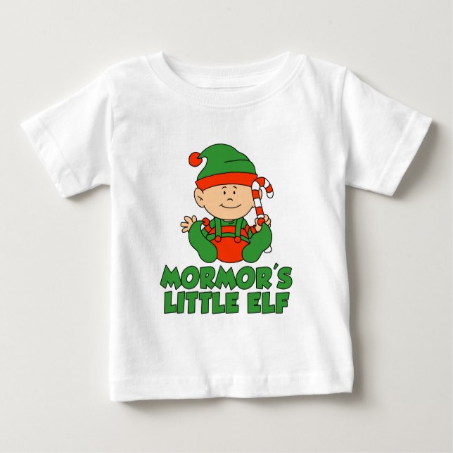 Camiseta Para Bebê O pequeno Elf de Mormor (Frente)