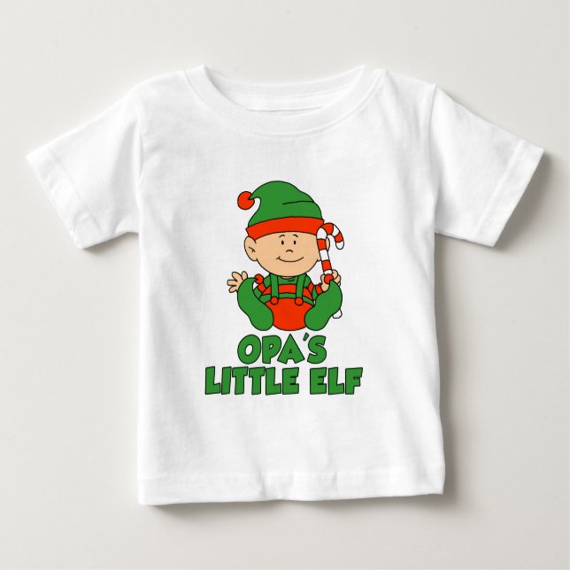 Camiseta Para Bebê O pequeno Elf do Opa (Frente)