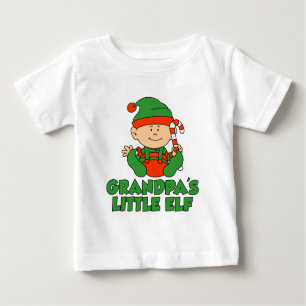 Camiseta Para Bebê O pequeno Elf do vovô