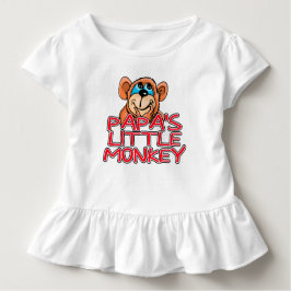 Camiseta Para Bebê O Pequeno Macaco do Papai