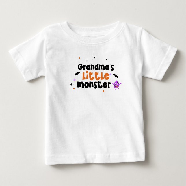 Camiseta Para Bebê O Pequeno Monstro do Dia das Bruxas (Frente)