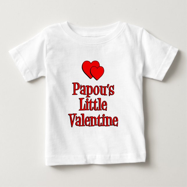 Camiseta Para Bebê O Pequeno Namorados de Papou (Frente)