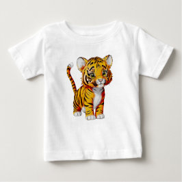 Camiseta Para Bebê O Pequeno Tigre, Luz