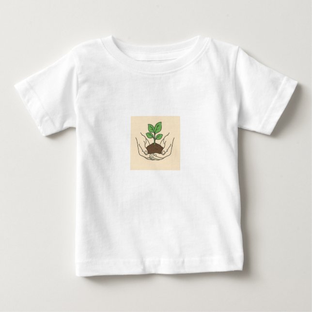 Camiseta Para Bebê O poder do toque (Frente)