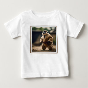Camiseta Para Bebê "O Poderoso Meerkat: Sumo Showdown"