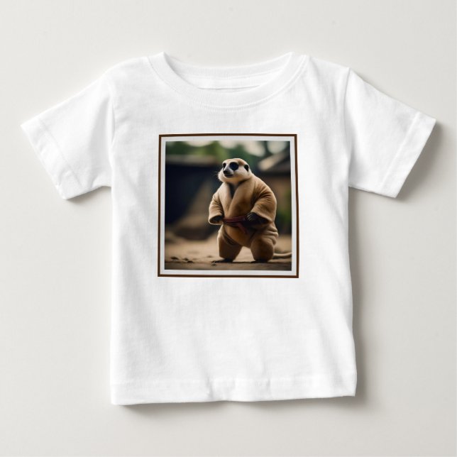 Camiseta Para Bebê O poderoso Meerkat: Sumo Showdown, (Frente)