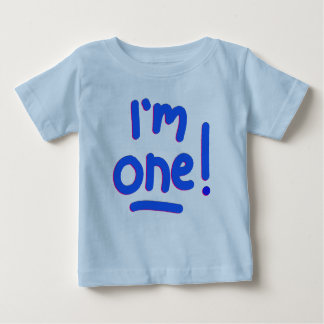 CAMISETA PARA BEBÊ O PRIMEIRO ANIVERSÁRIO DO BEBÊ - "EU SOU UM!"