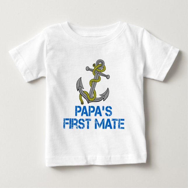 Camiseta Para Bebê O primeiro companheiro da papá (Frente)