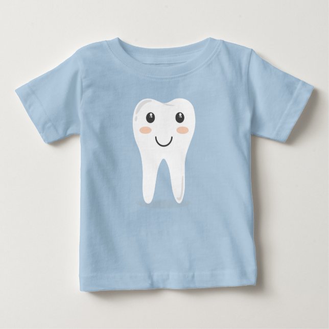 Camiseta Para Bebê O primeiro dente do bebê (Frente)