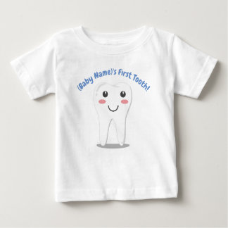 Camiseta Para Bebê O primeiro dente do bebê personalizado