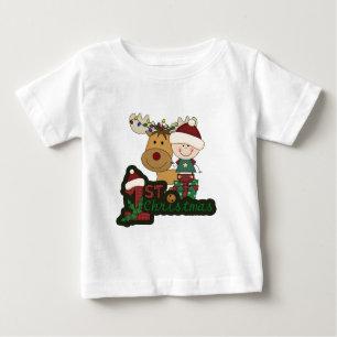 Camiseta Para Bebê O primeiro Natal do bebê